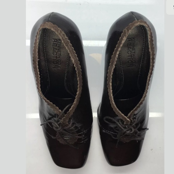 KENNETH COLE Patent Leather Lace-Up Oxford Heels - Picture 7 of 9